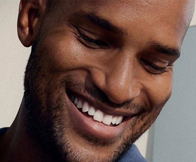 Young man smiling