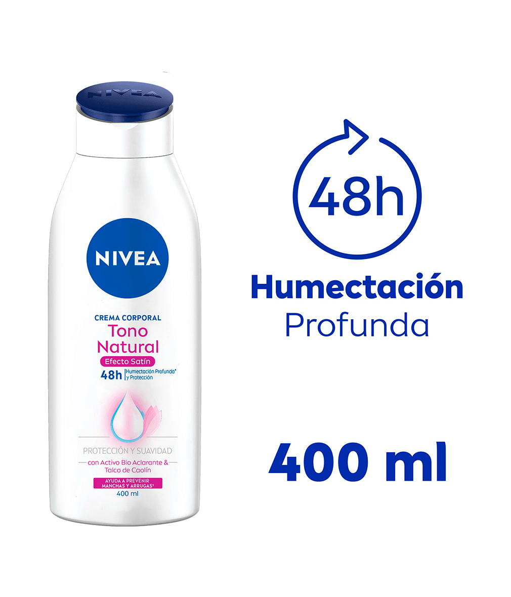 Crema corporal aclarante Nivea Tono Natural Efecto Satín