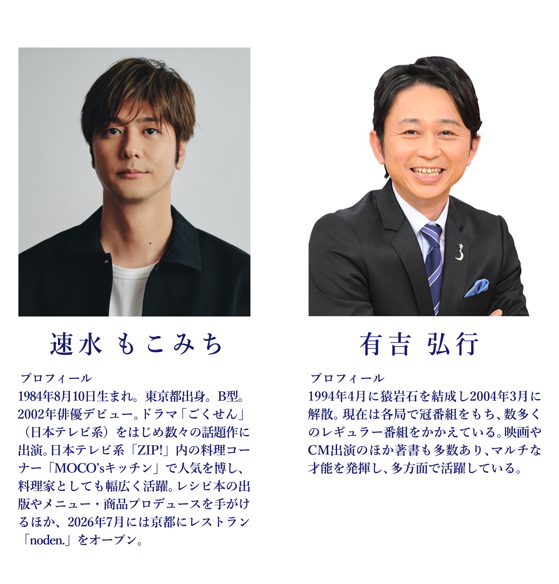 ニベアメンタレントプロフィール 速水もこみち 有吉弘行