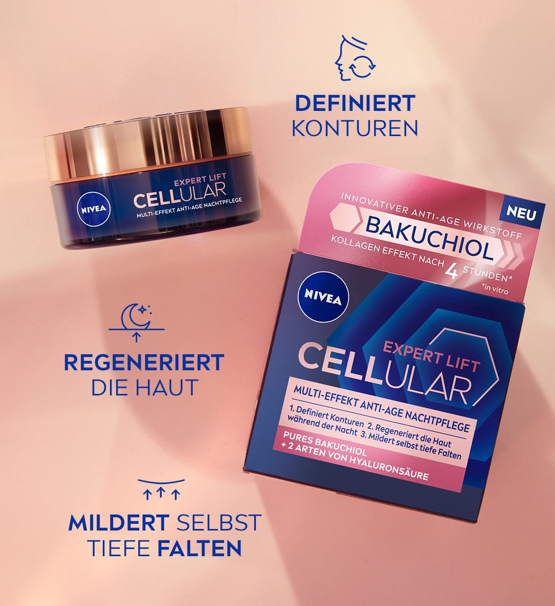 NIVEA Cellular Expert Lift Multi Effekt Anti Age Nachtpflege 50 ml