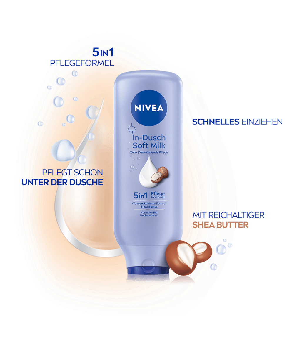 NIVEA IN-DUSCH SOFT MILK 400ML BENEFITS