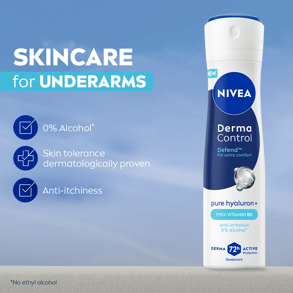NIVEA Derma Control Defend Spray for Sensitive Underarms – NIVEA India