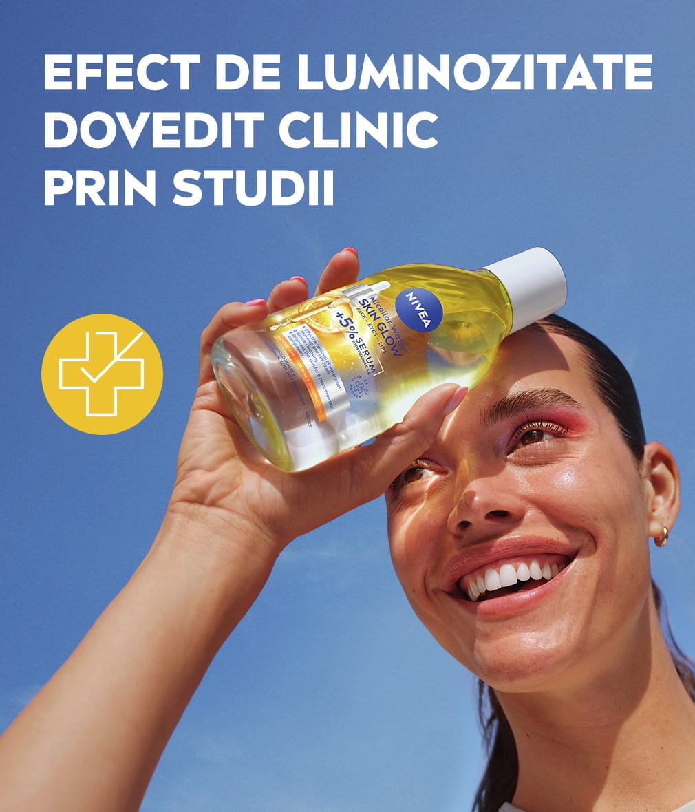 NIVEA Brightening Serum-Infused Micellar Water and a list of text.