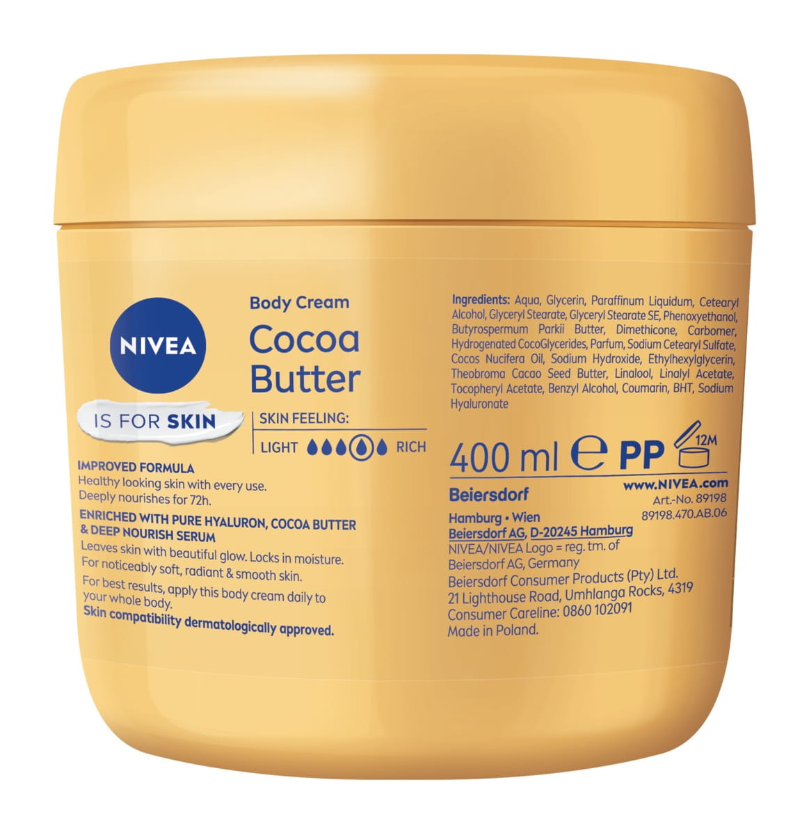 ZA_89198-04700-50_Nivea Cocoa Butter Dry Skin Cream 400ml_back