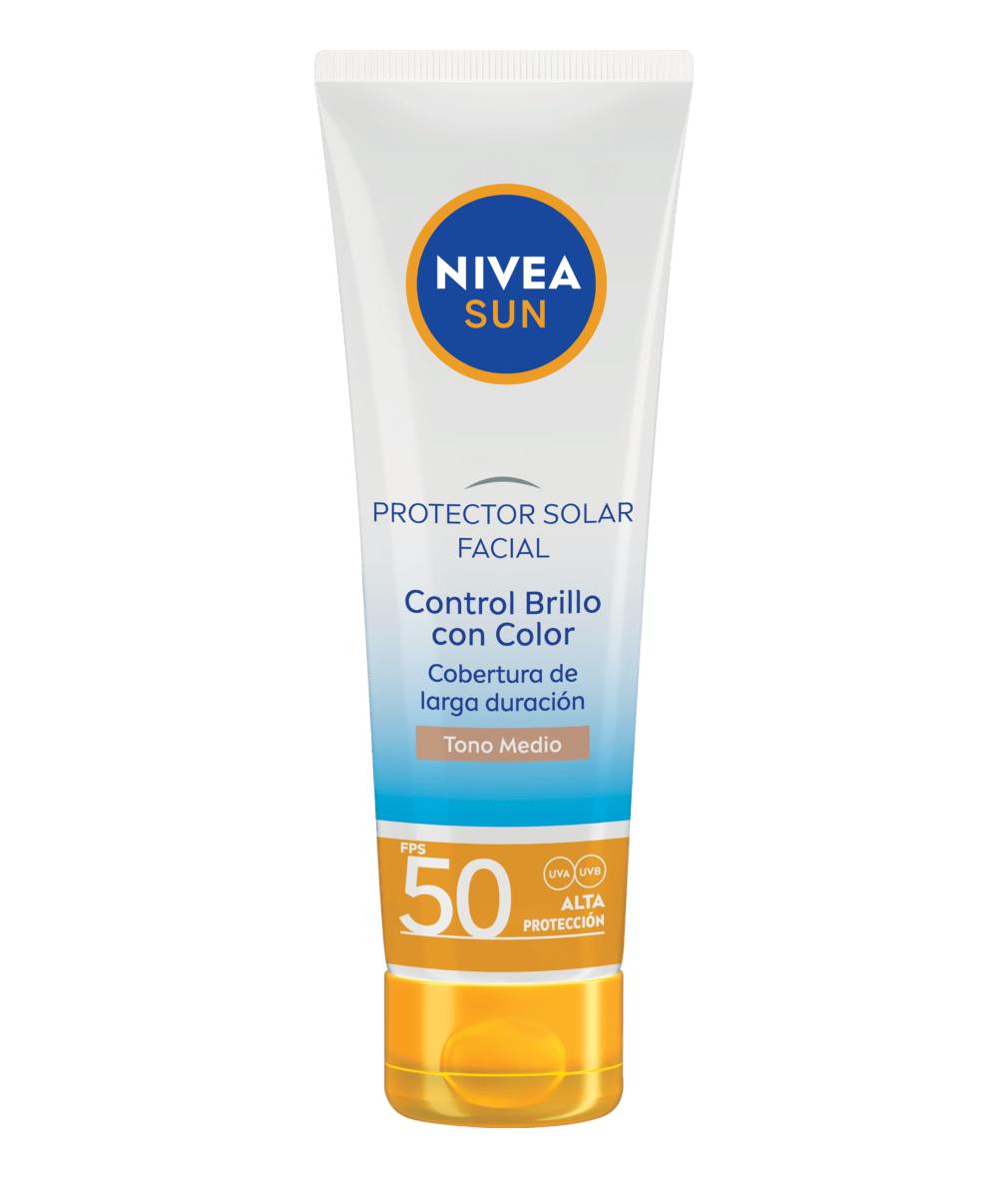 PROTECTOR SOLAR FACIAL NIVEA® SUN CONTROL BRILLO TONO MEDIO FPS50 50 ml