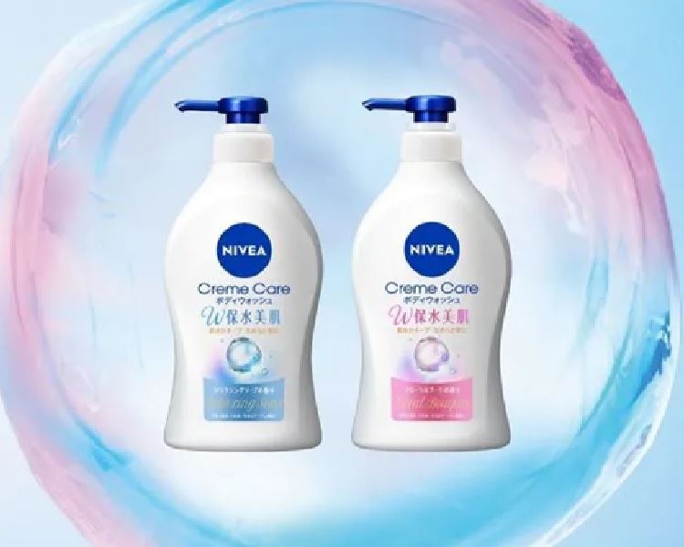 ニベア クリームケアボディウォッシュ W保水美肌 商品カット