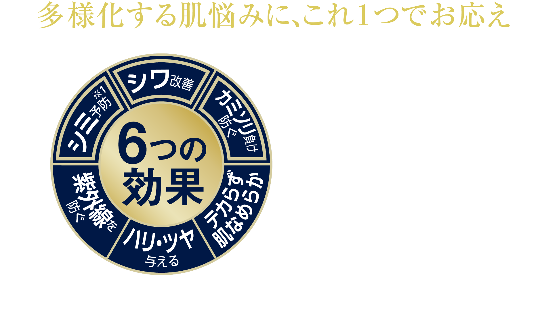 多様化する肌悩みに、これ１つでお応え