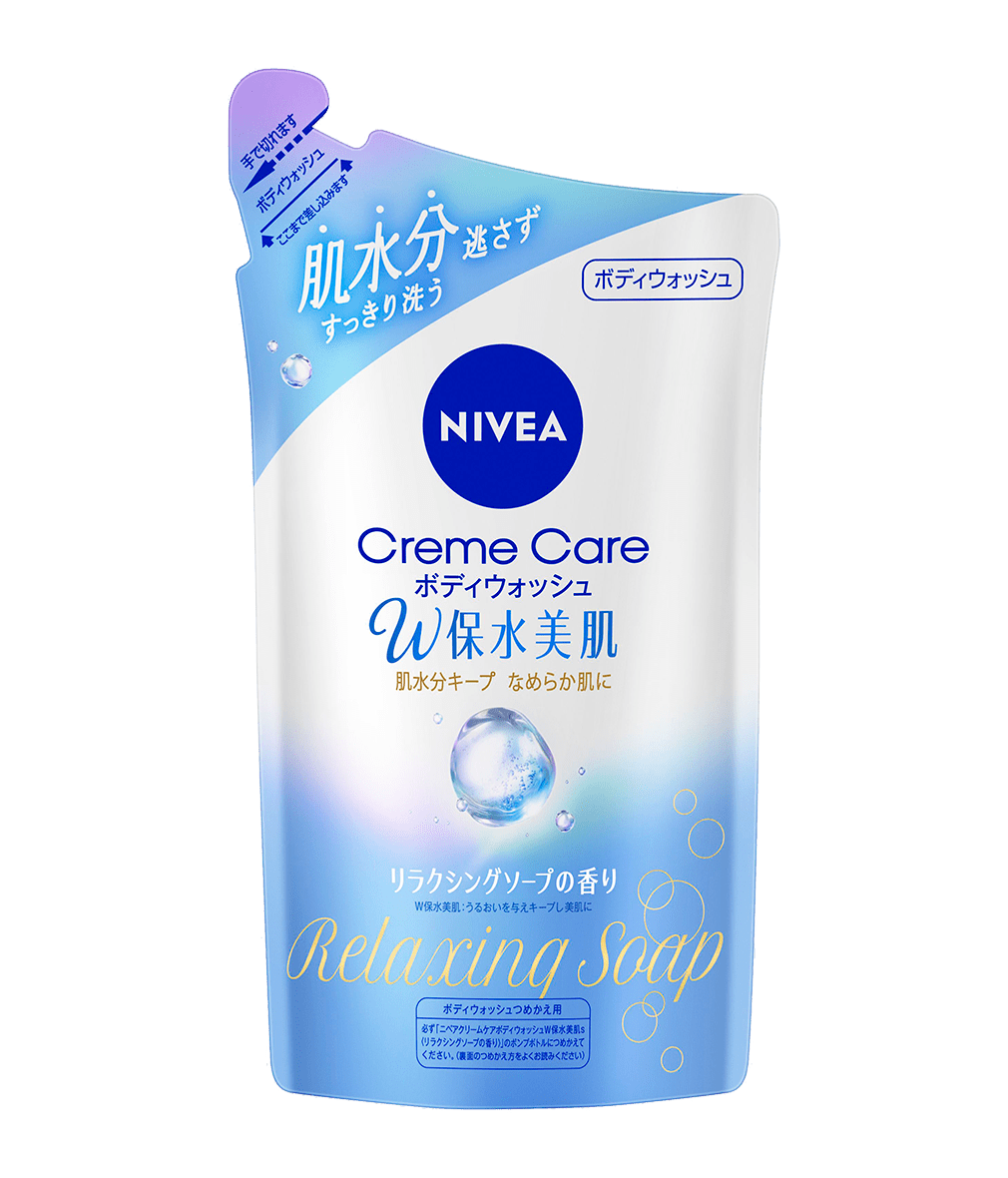 ニベア クリームケア ボディウォッシュ W保水美肌 リラクシングソープの香り 詰替え　350ml