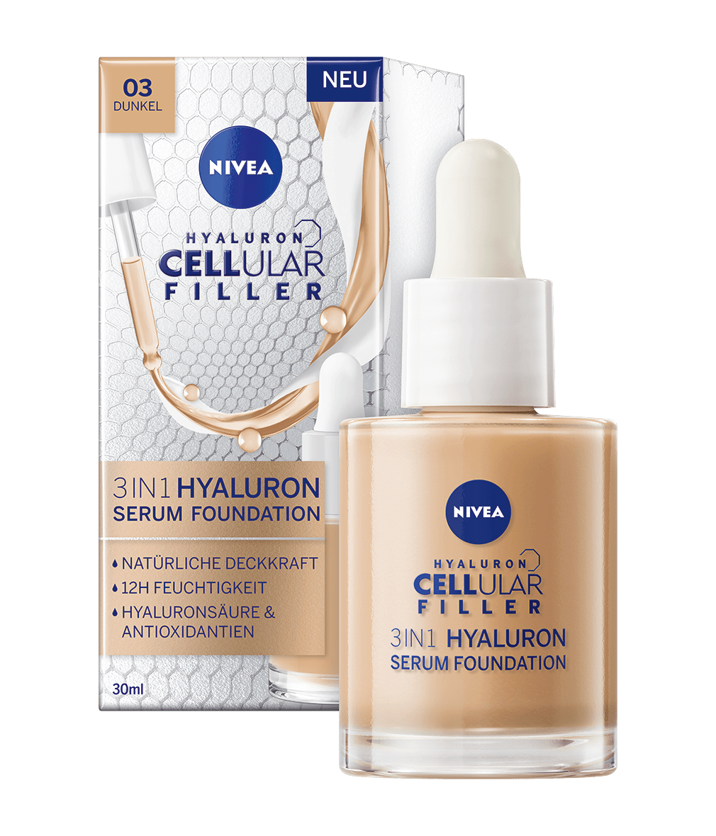 NIVEA Cellular 3in1 Hyaluron Serum Foundation dunkel