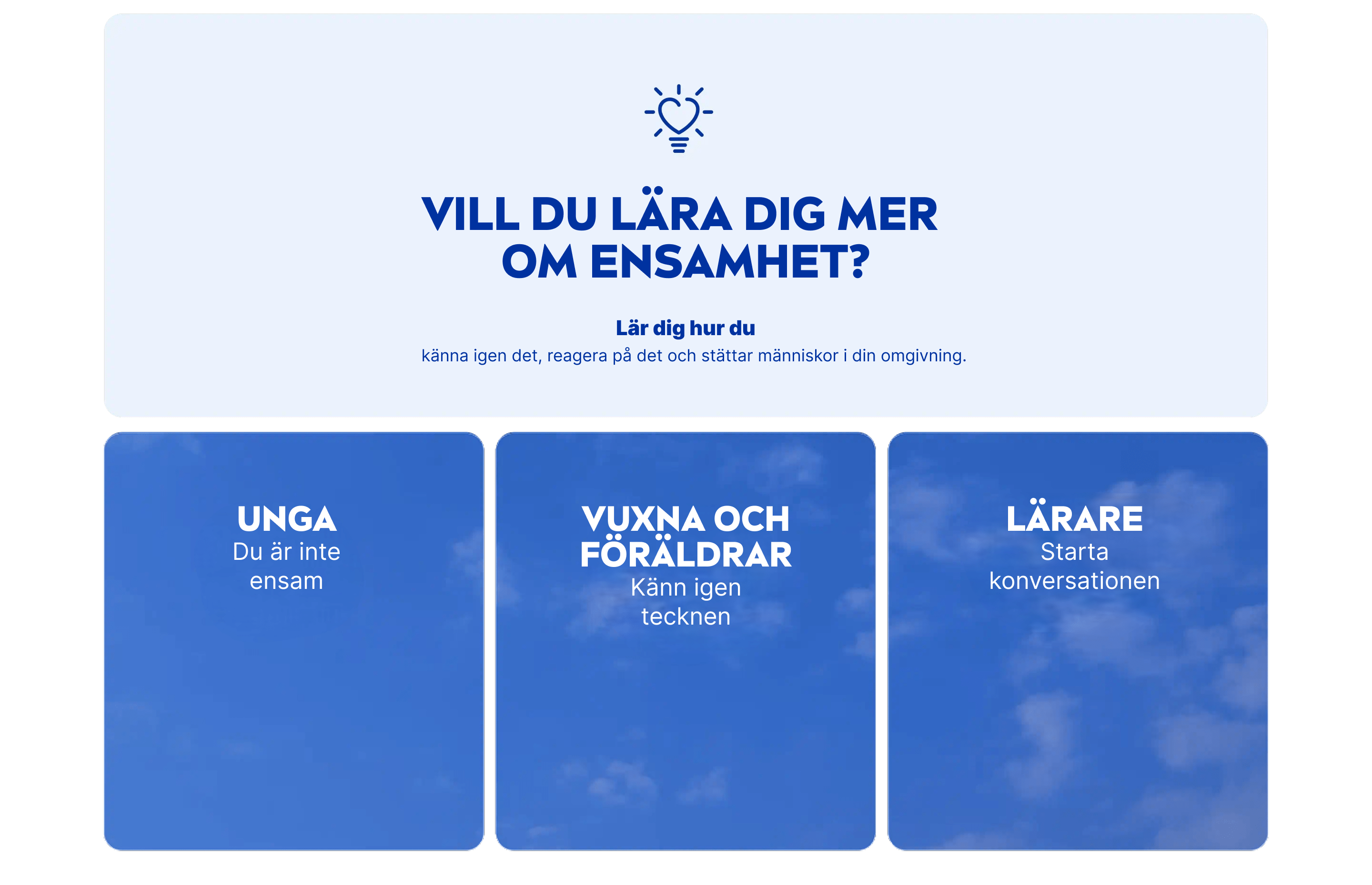 Vill du lära dig mer om ensamhet?