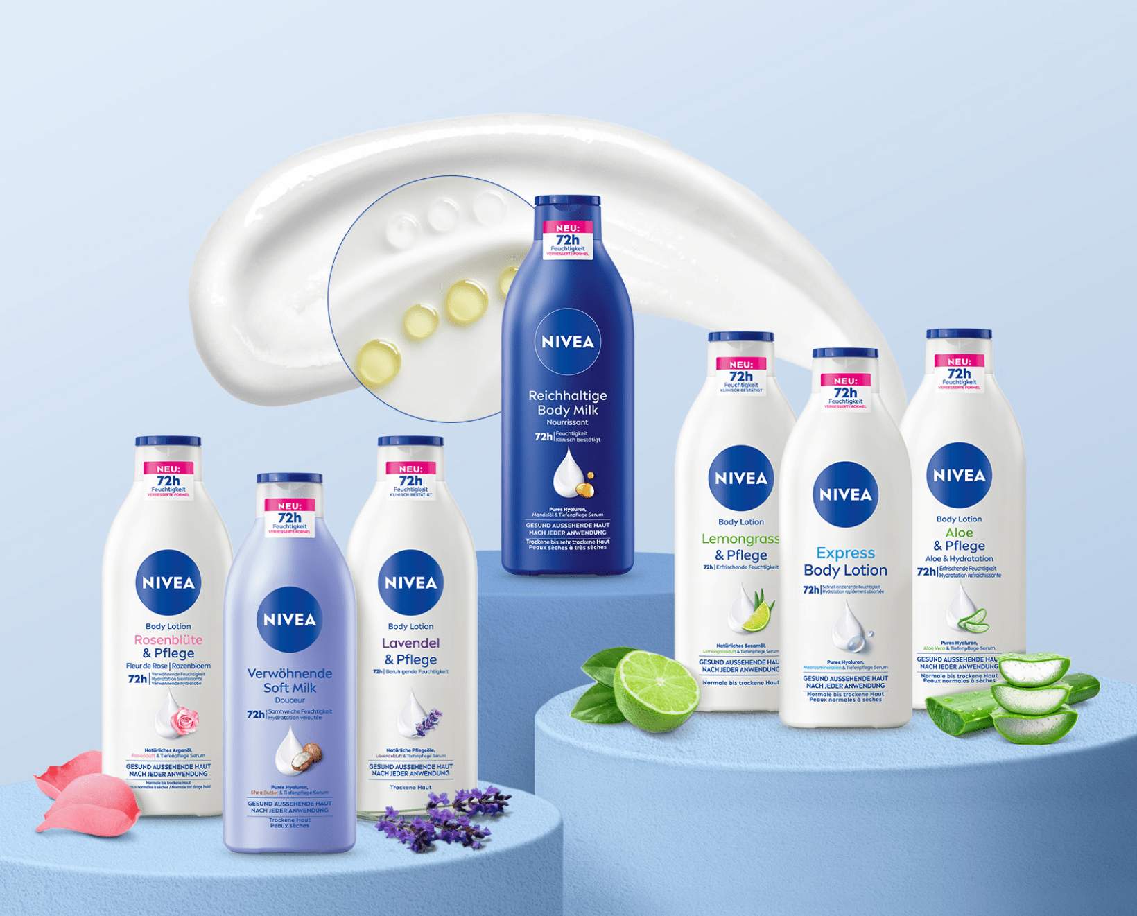 Neue NIVEA Essentials & Enriched Body Lotions – 1.500 NIVEA Botschafter*innen haben die Produkte getestet.