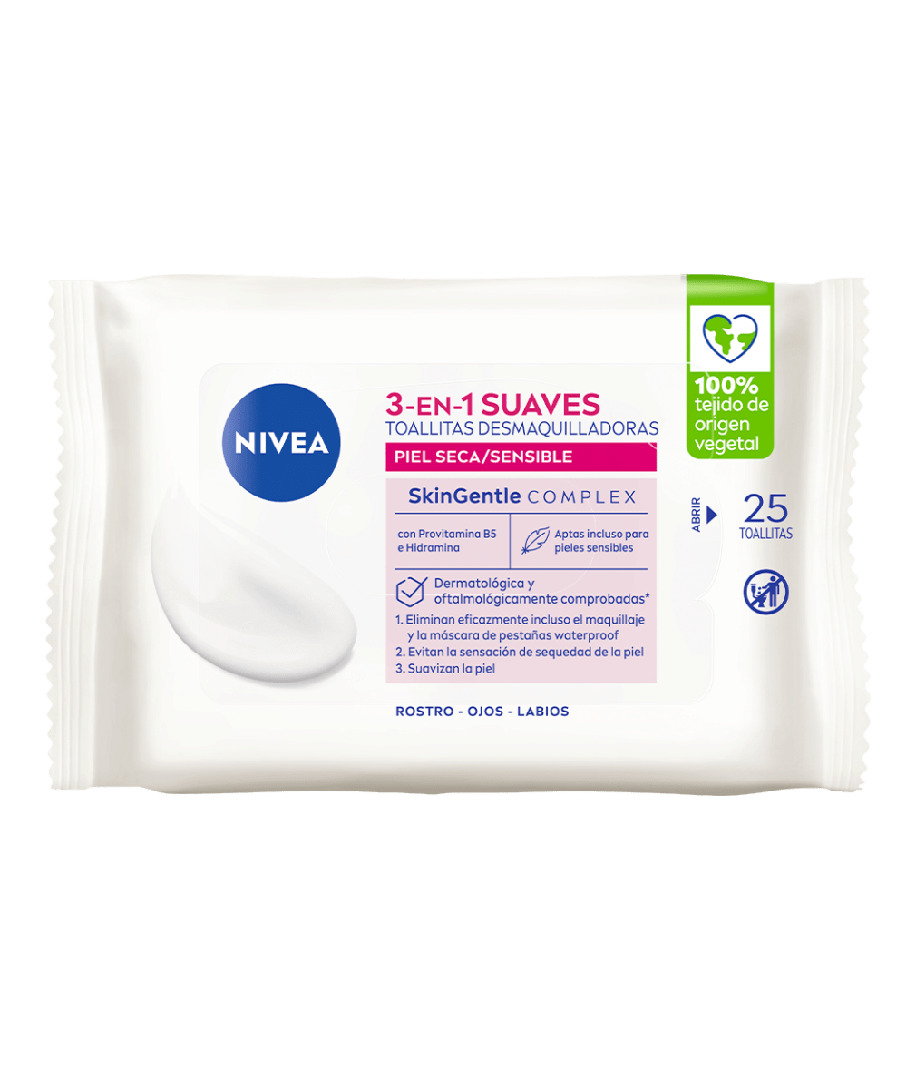 NIVEA Toallitas Desmaquilladoras Suaves 3 en 1