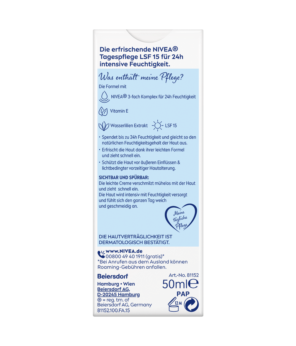 NIVEA Erfrischende Tagespflege LSF 15 50 ml