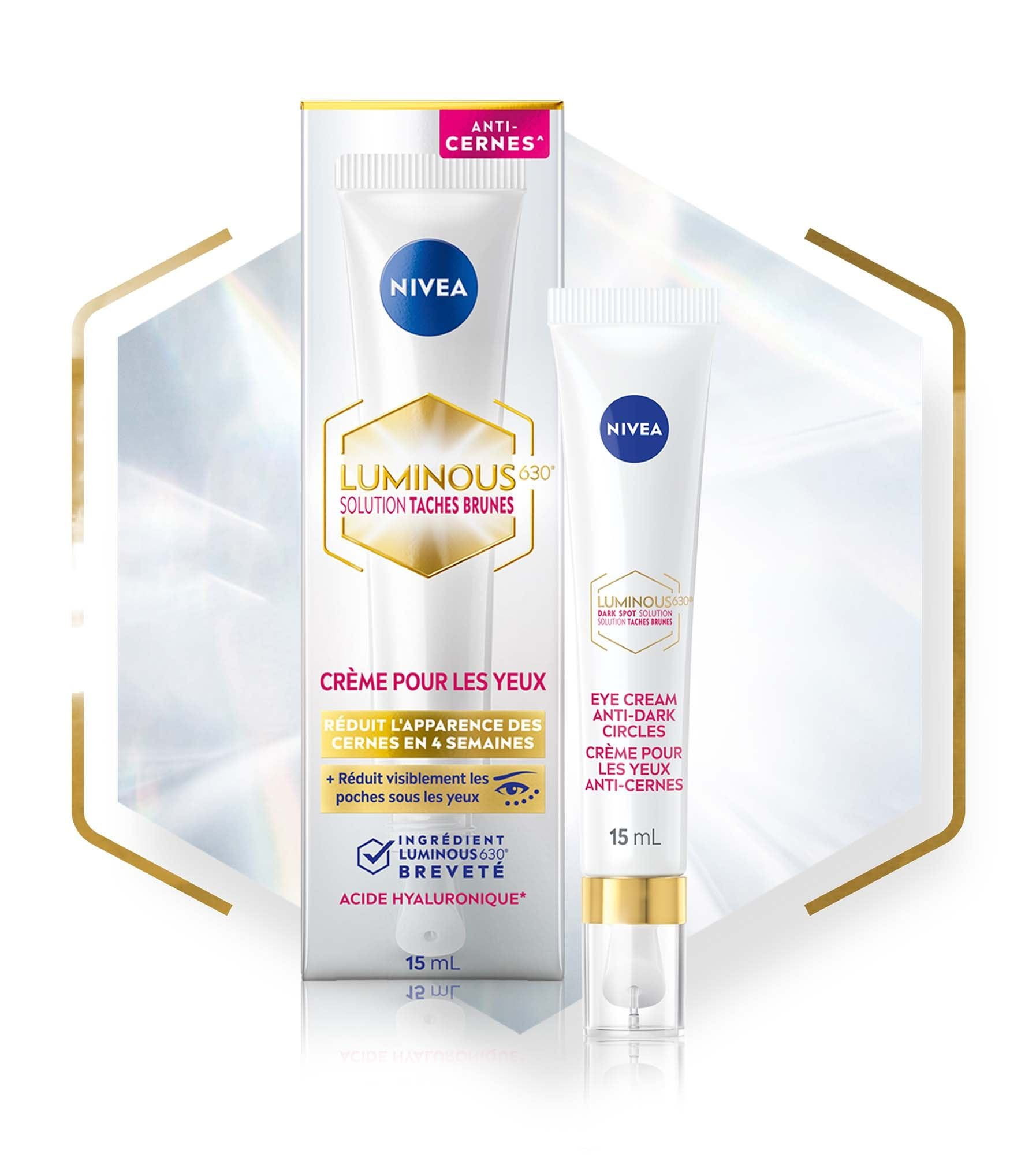 Photo du produit Nivea Luminous 630 Dark Spot Solution Post Eye Cream (15 ml).