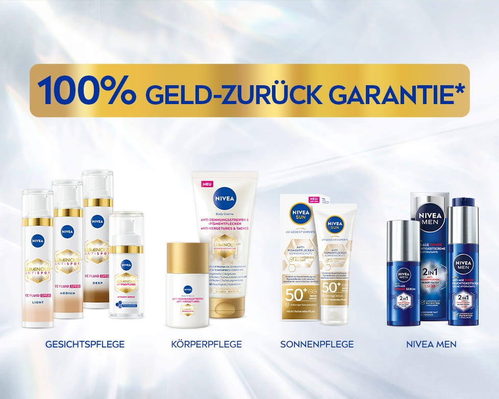 NIVEA LUMINOUS Geld-zurück Garantie