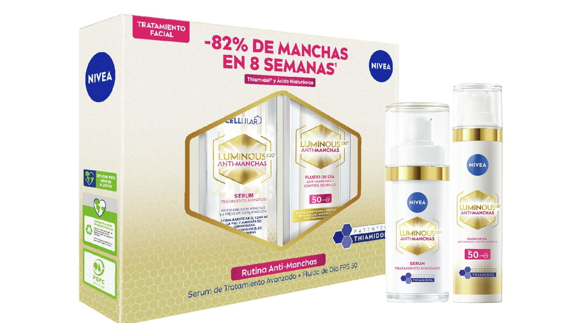 NIVEA Pack Luminous630 Fluido Facial Día + Serum Tratamiento Avanzado