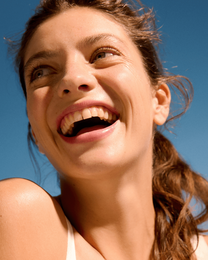 woman enjoying the sun