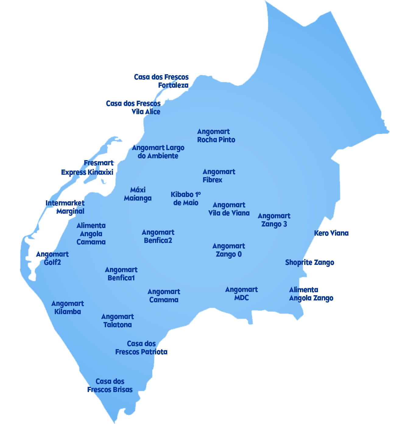 East, West and South Luanda