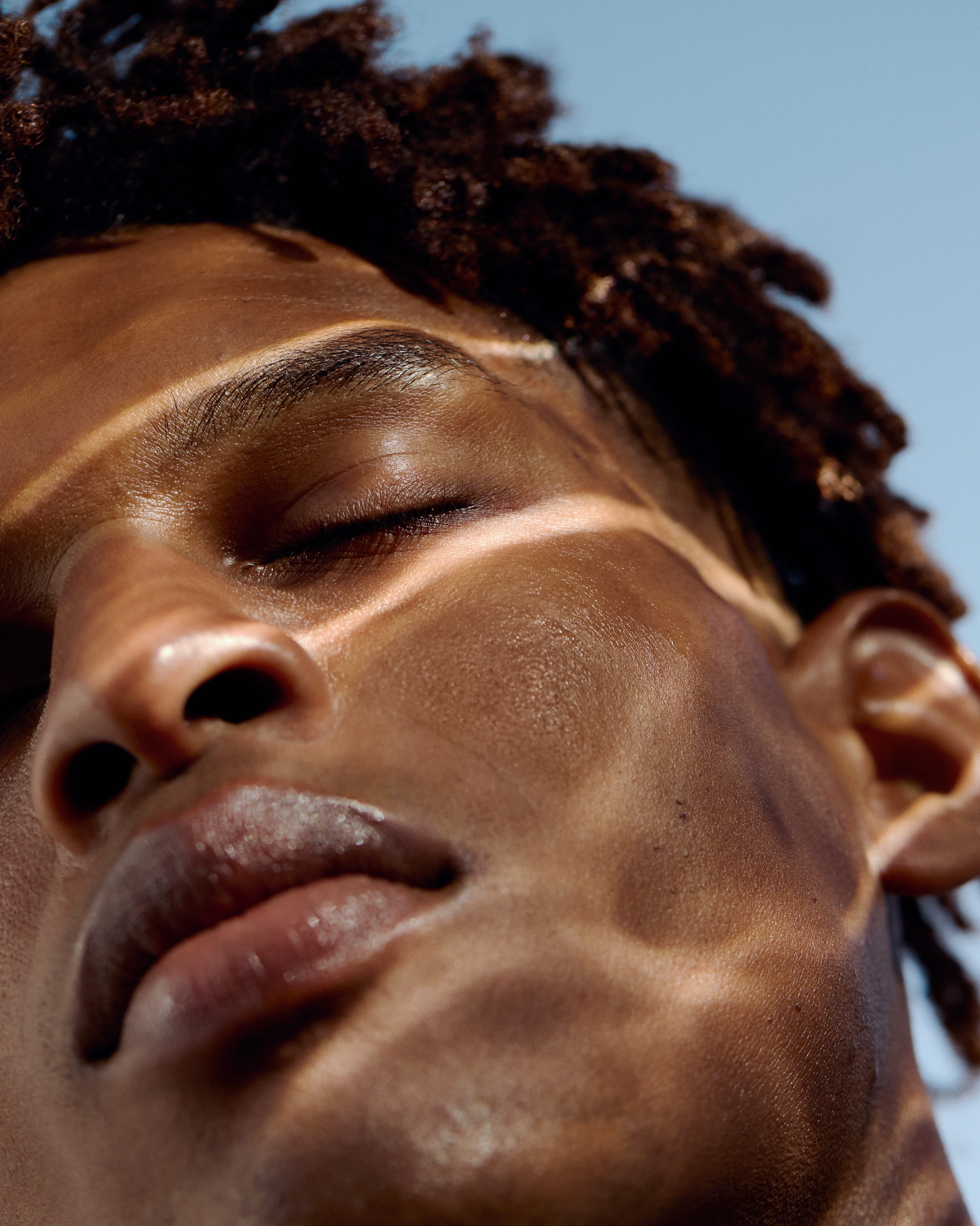 man applying a shaving gel