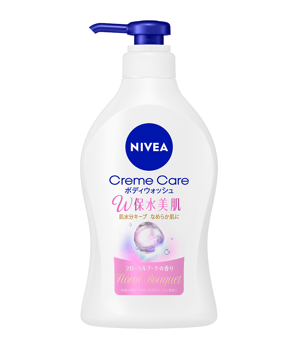 ニベア クリームケア ボディウォッシュ W保水美肌 フローラルブーケの香り ポンプ 470ml