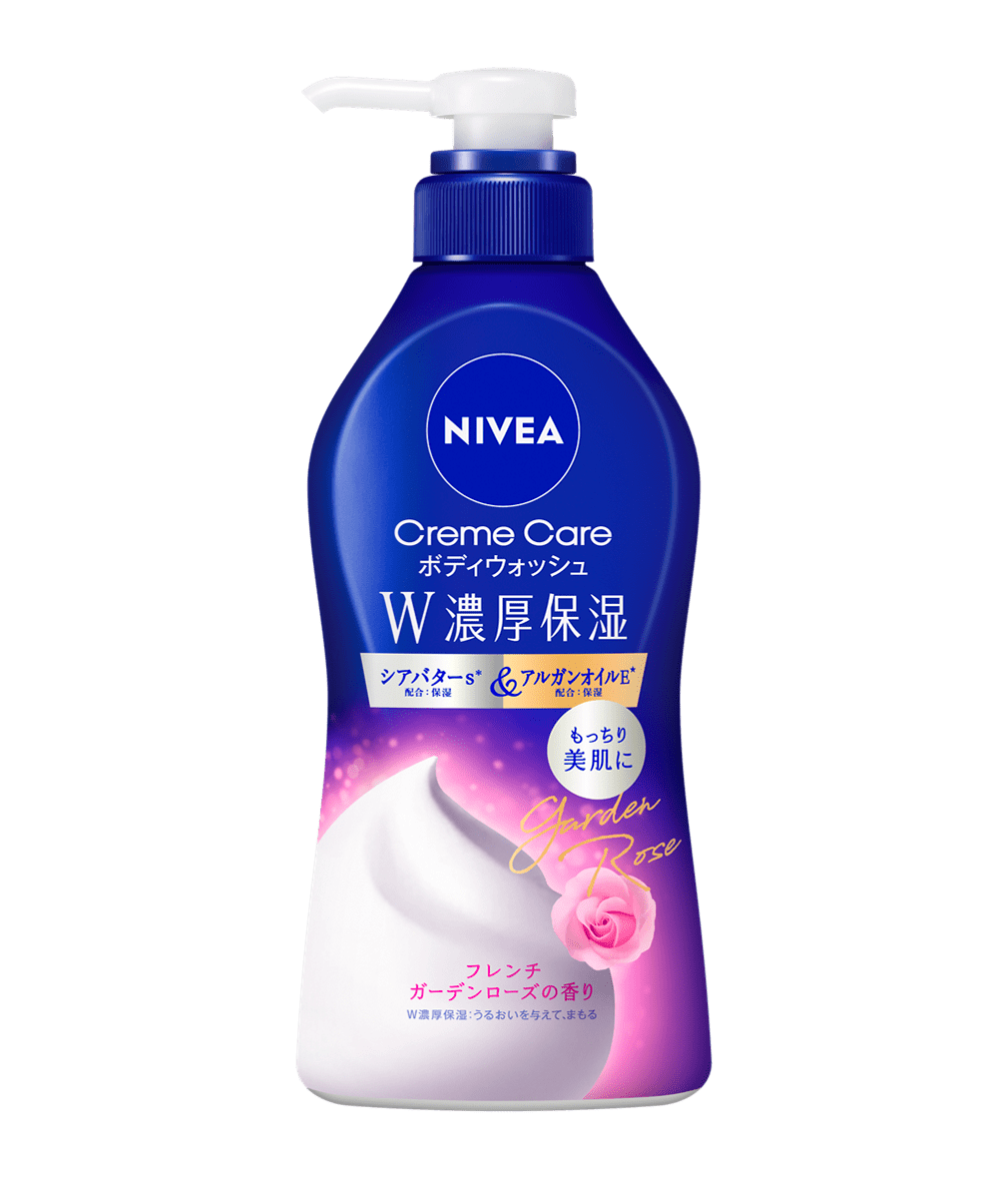ニベア クリームケアボディウォッシュ W濃厚保湿 フレンチガーデンローズの香り ポンプ　460ml