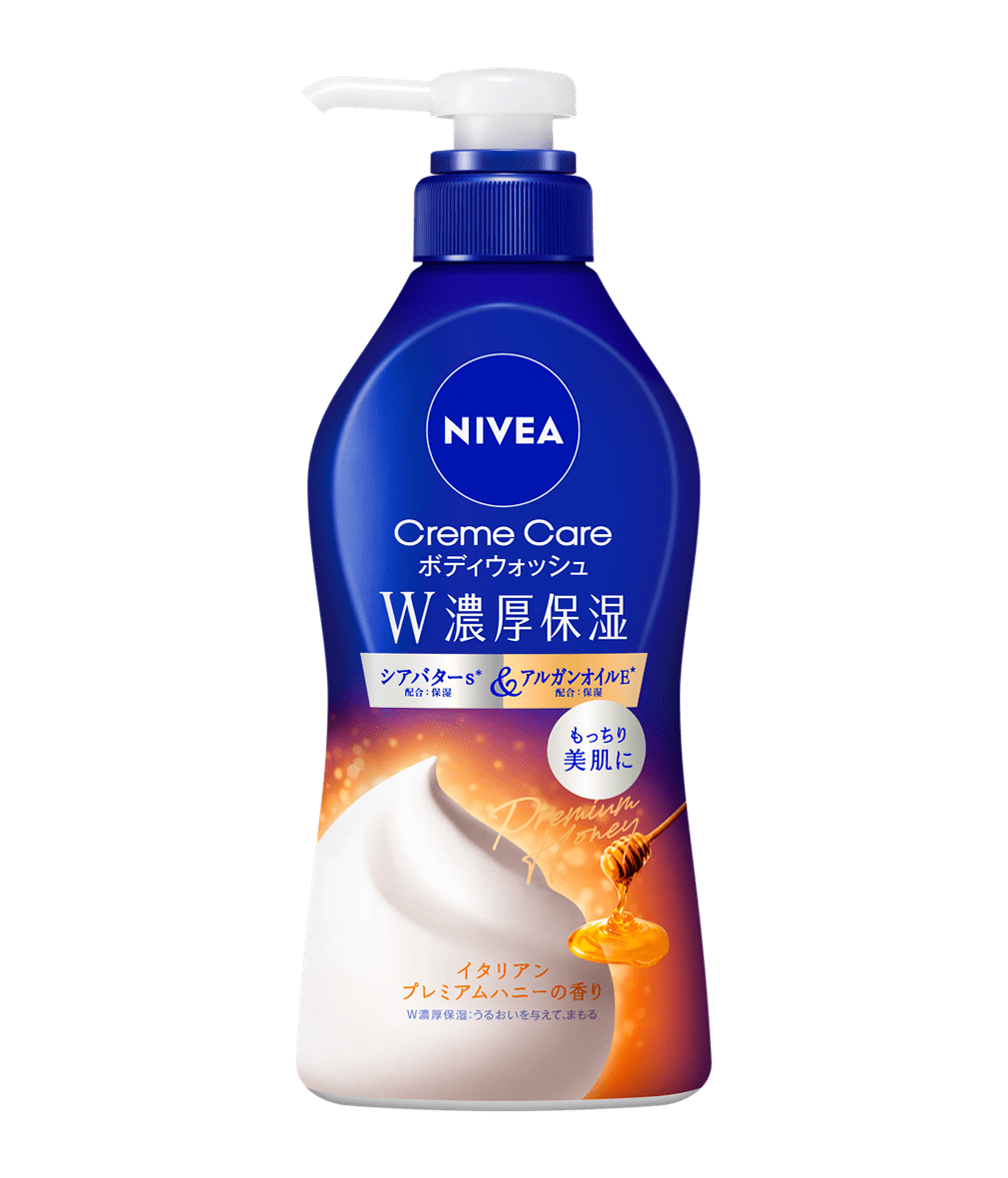 ニベアクリームケアボディウォッシュW濃厚保湿　イタリアンプレミアムハニーの香り　ポンプ　480ml