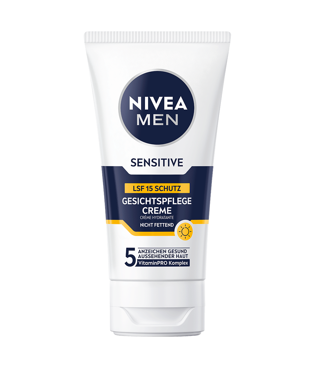 NIVEA MEN Sensitive Gesichtspflege Creme LSF15_75ml_Tube