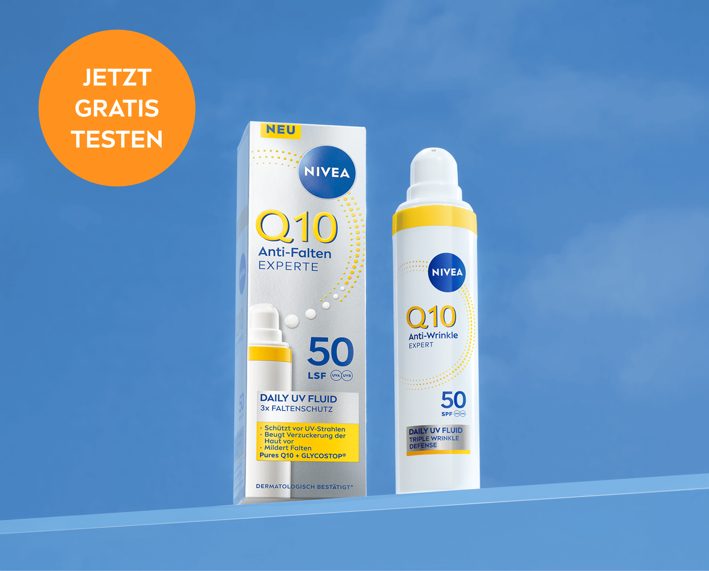 Das neue NIVEA Q10 Daily UV Fluid LSF50  - jetzt gratis testen! 