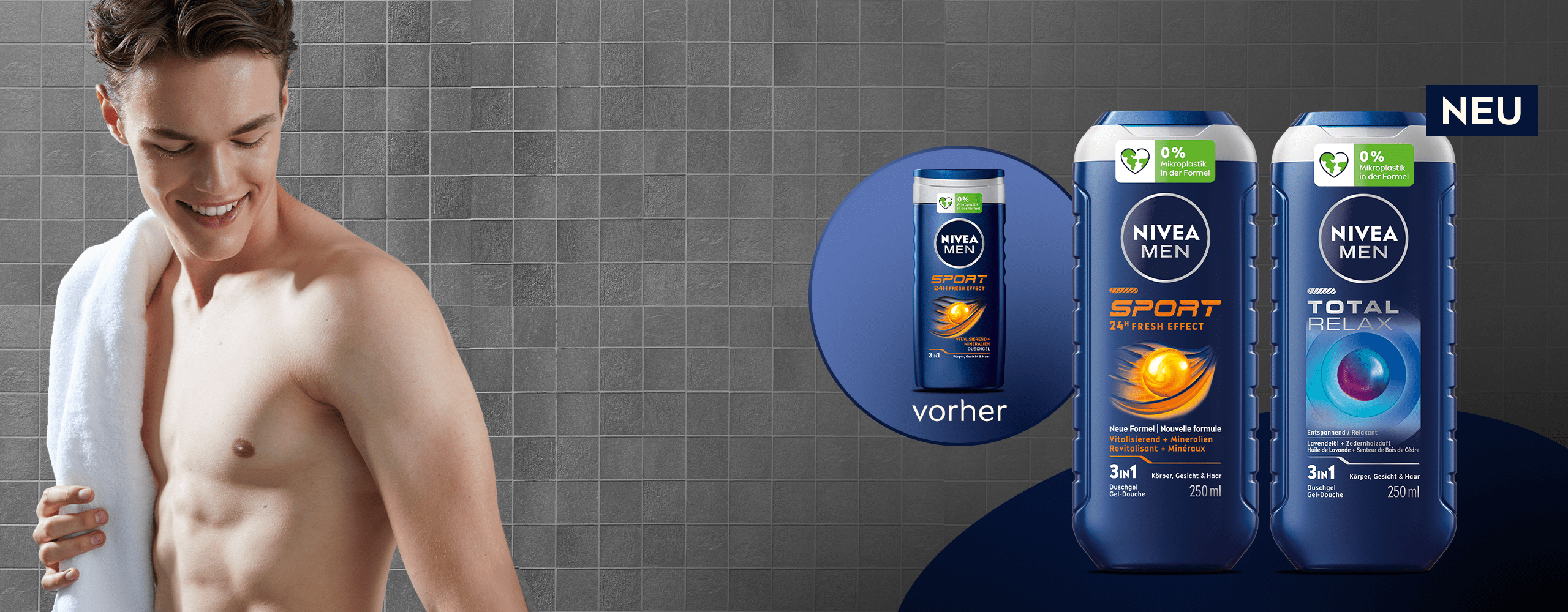 Die ikonischen 3in1 Duschgele von NIVEA MEN