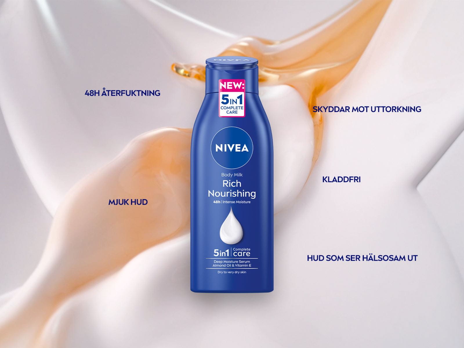 Se hur NIVEA body lotion tar hand om din torra hud.