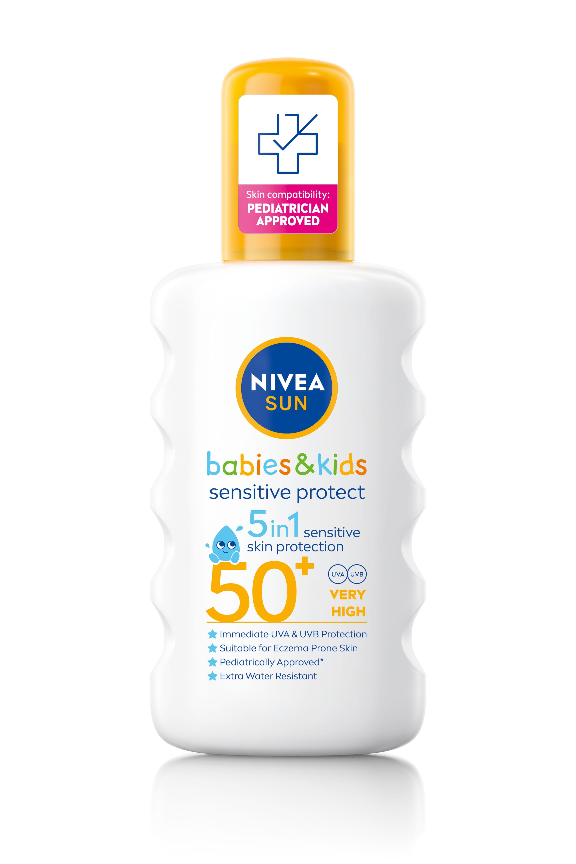 NIVEA SUN Kids Sensitive Protect & Play Spray FP50+ 200ml, Protecção, proteção, Crianças, Protect & Sensitive, Spray Kids, pele sensível, NIVEA, Protector Solar, protetor solar, sem perfume, resistente à água, NIVEA SUN, pele sensível, pele atópica, pele com tendência atópica, sensitive protect, sensitive