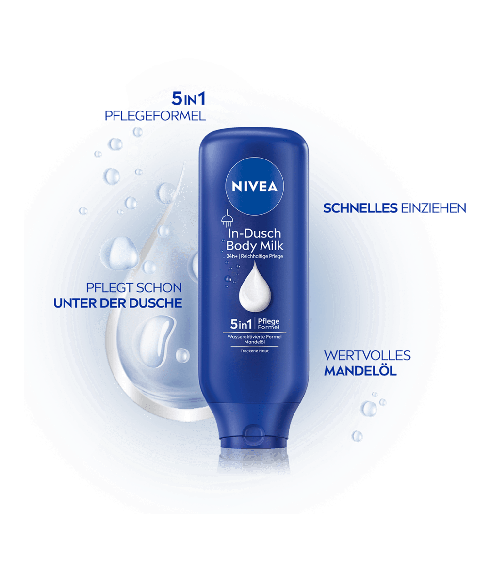 NIVEA IN-DUSCH BODY MILK 400ML BENEFITS