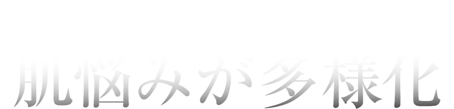 40歳を過ぎると肌悩みが多様化