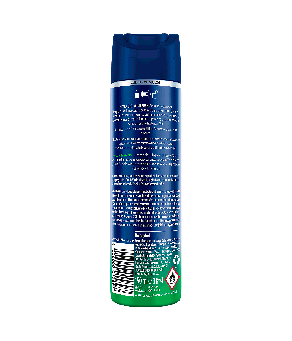 Nivea Men Desodorante Sin Alcohol Para Hombre, Fresh Sensation 150 ml