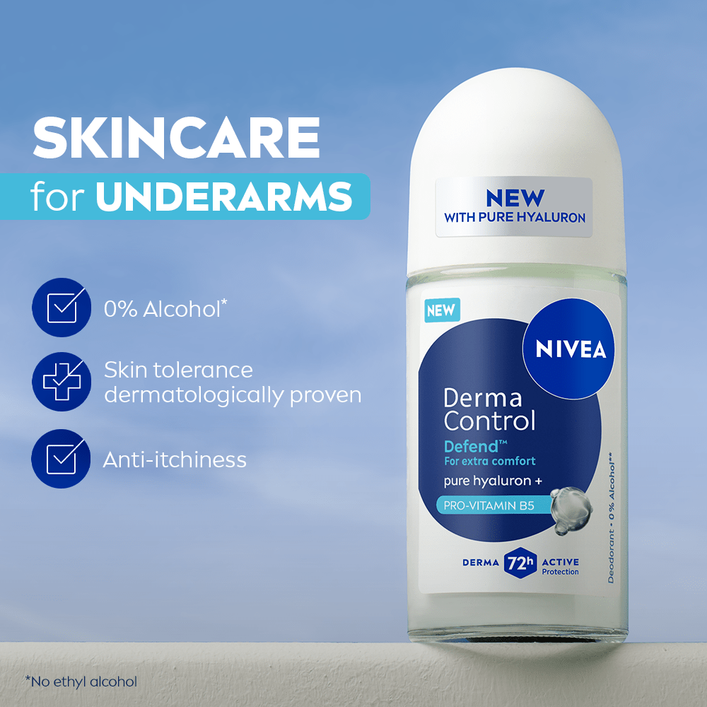 NIVEA Derma Control Defend Roll On for Sensitive Underarms – NIVEA India