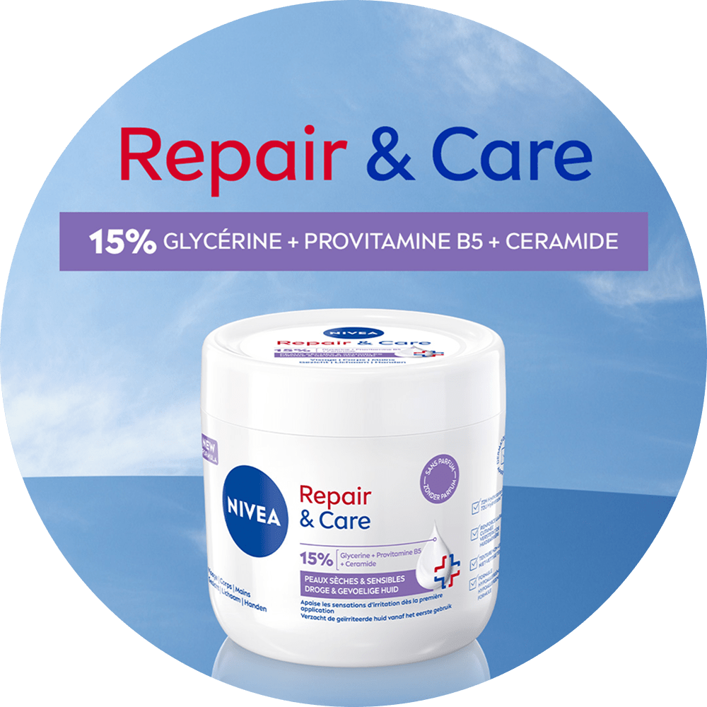 Nivea Repait & Care avec 15% GLYCÉRINE + PROVITAMINE B5 + CÉRAMIDE 