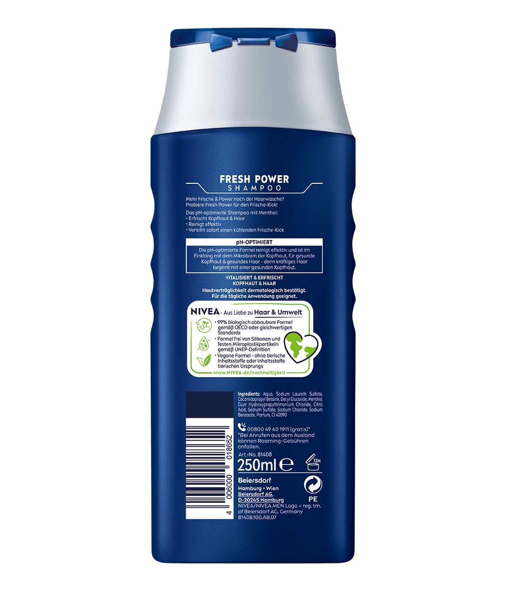 NIVEA MEN Fresh Power Shampoo_250ml_Flasche