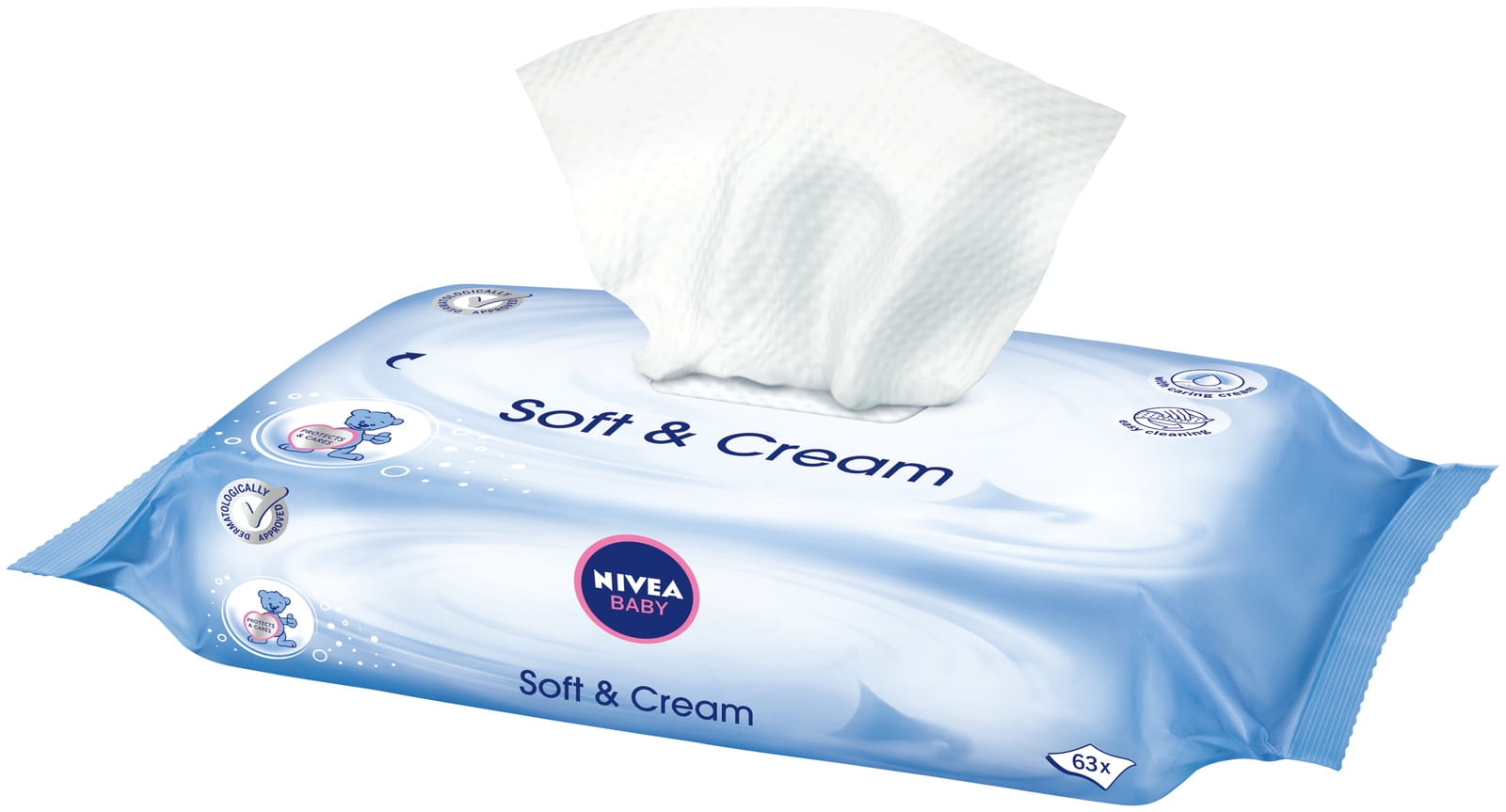 NIVEA BABY Lingettes Soft & Cream Refill 63ST