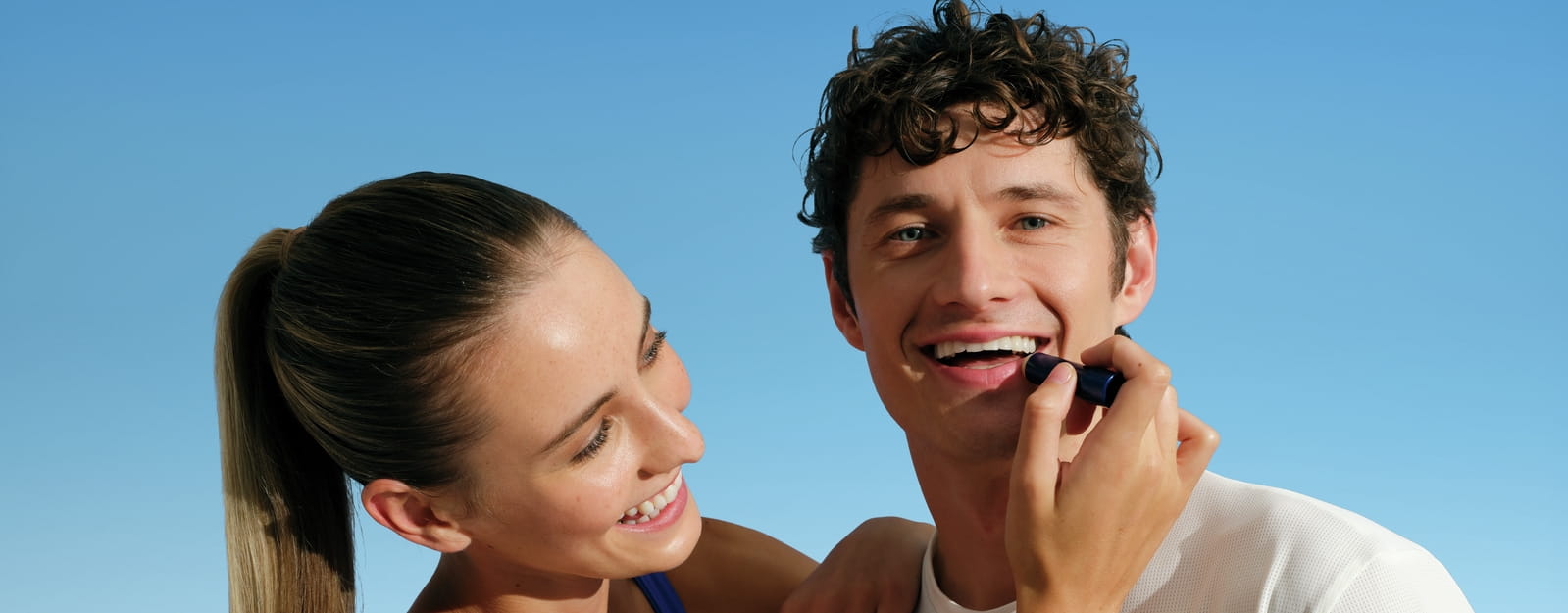 Man and women smiling