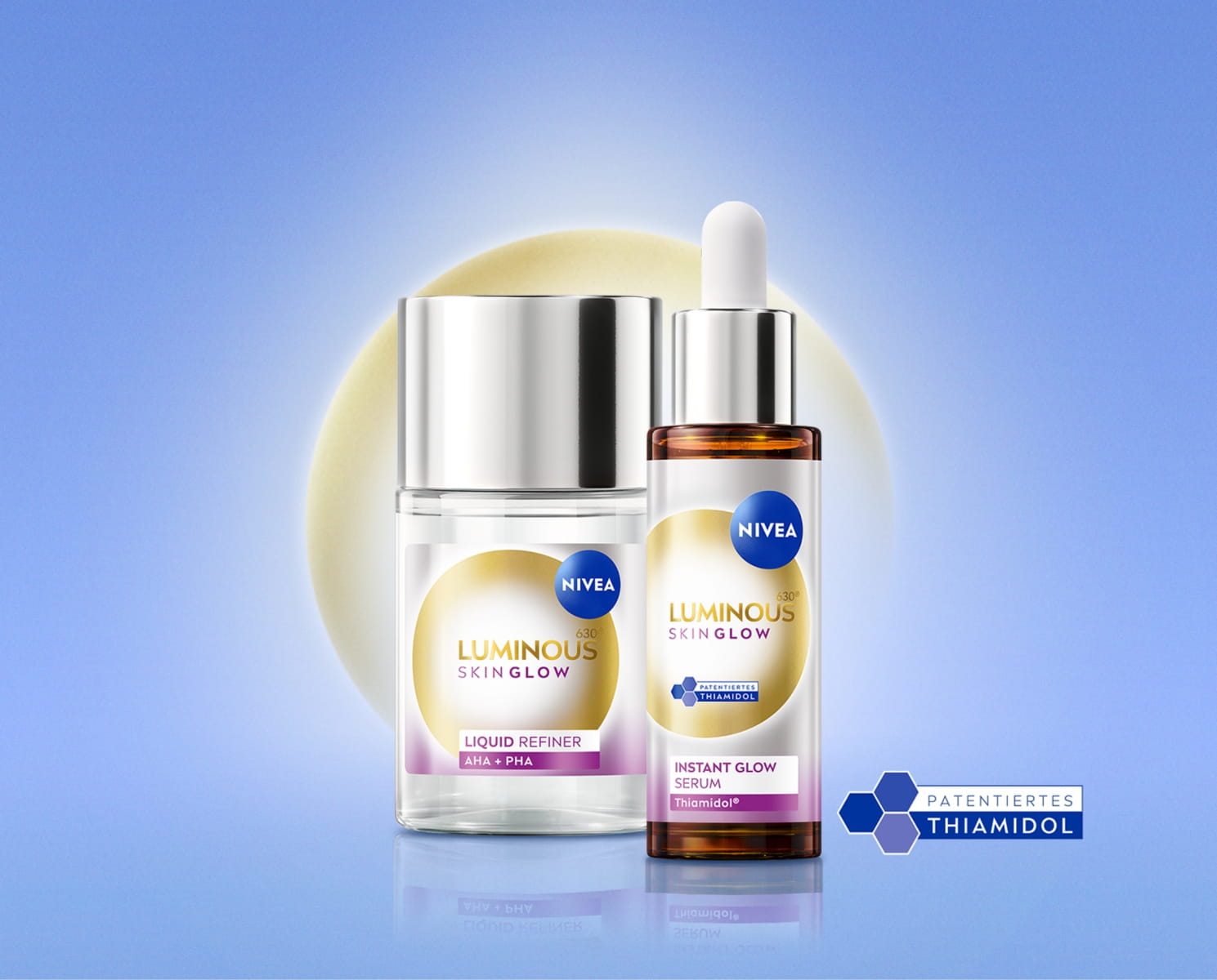 NEU: NIVEA LUMINOUS630® SKIN GLOW Instant Glow Serum & Liquid Refiner – 1.000 NIVEA Botschafter*innen haben die Produkte getestet.
