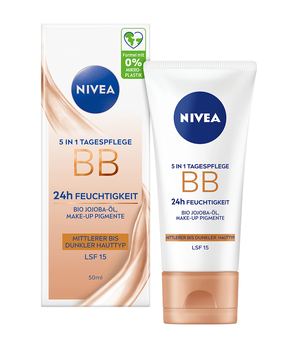 NIVEA 5 in1 Tagespflege BB Cream mittlerer bis dunkler Hauttyp LSF 15 50 ml