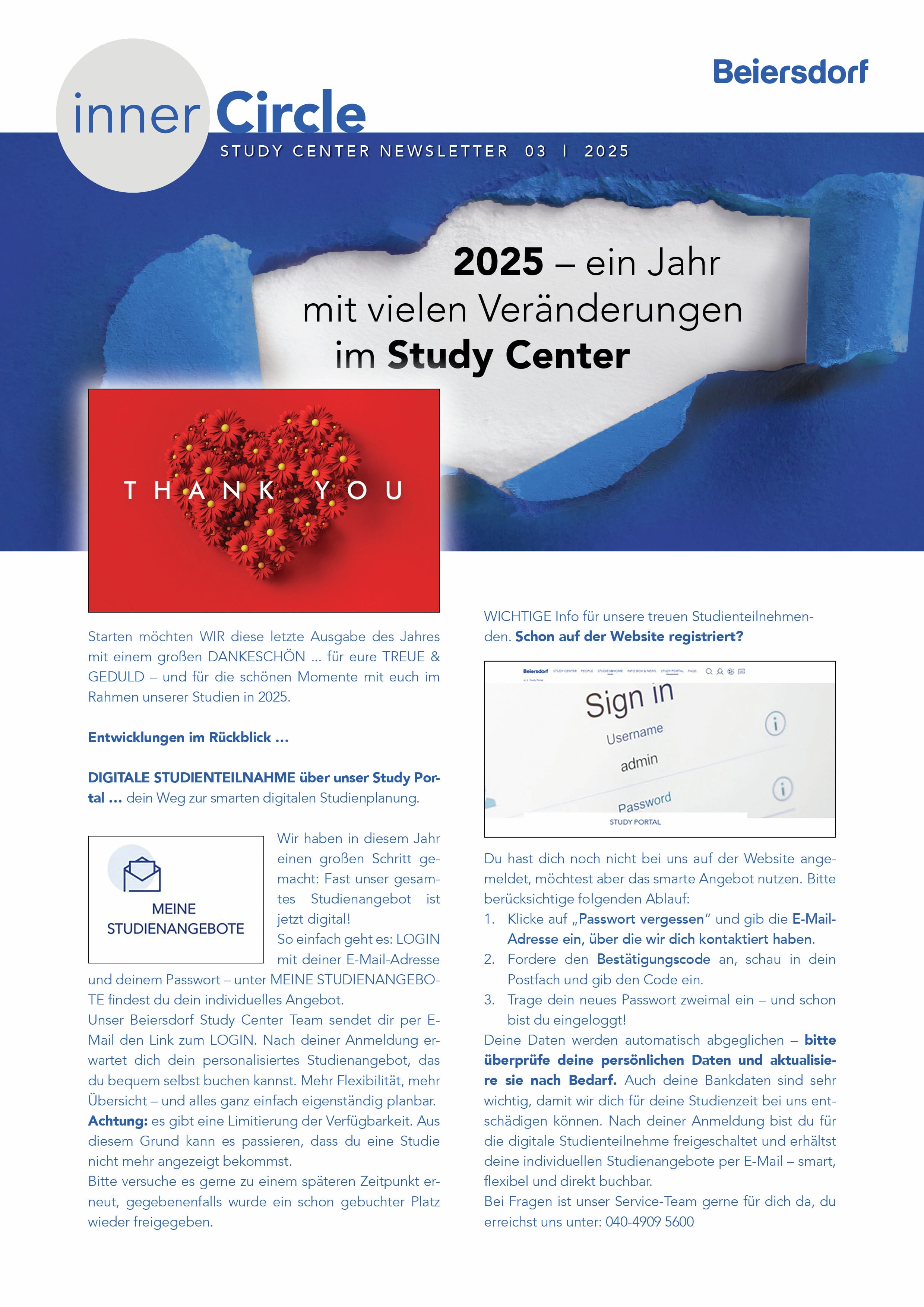 Beiersdorf Newsletter mit Registrierungstipps und lächelnder Frau.