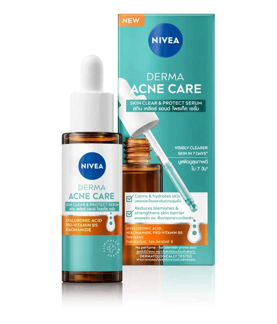 Nivea เดอร์มา แอคเน่ แคร์ สกิน เคลียร์ แอนด์ โพรเท็ค เซรั่ม