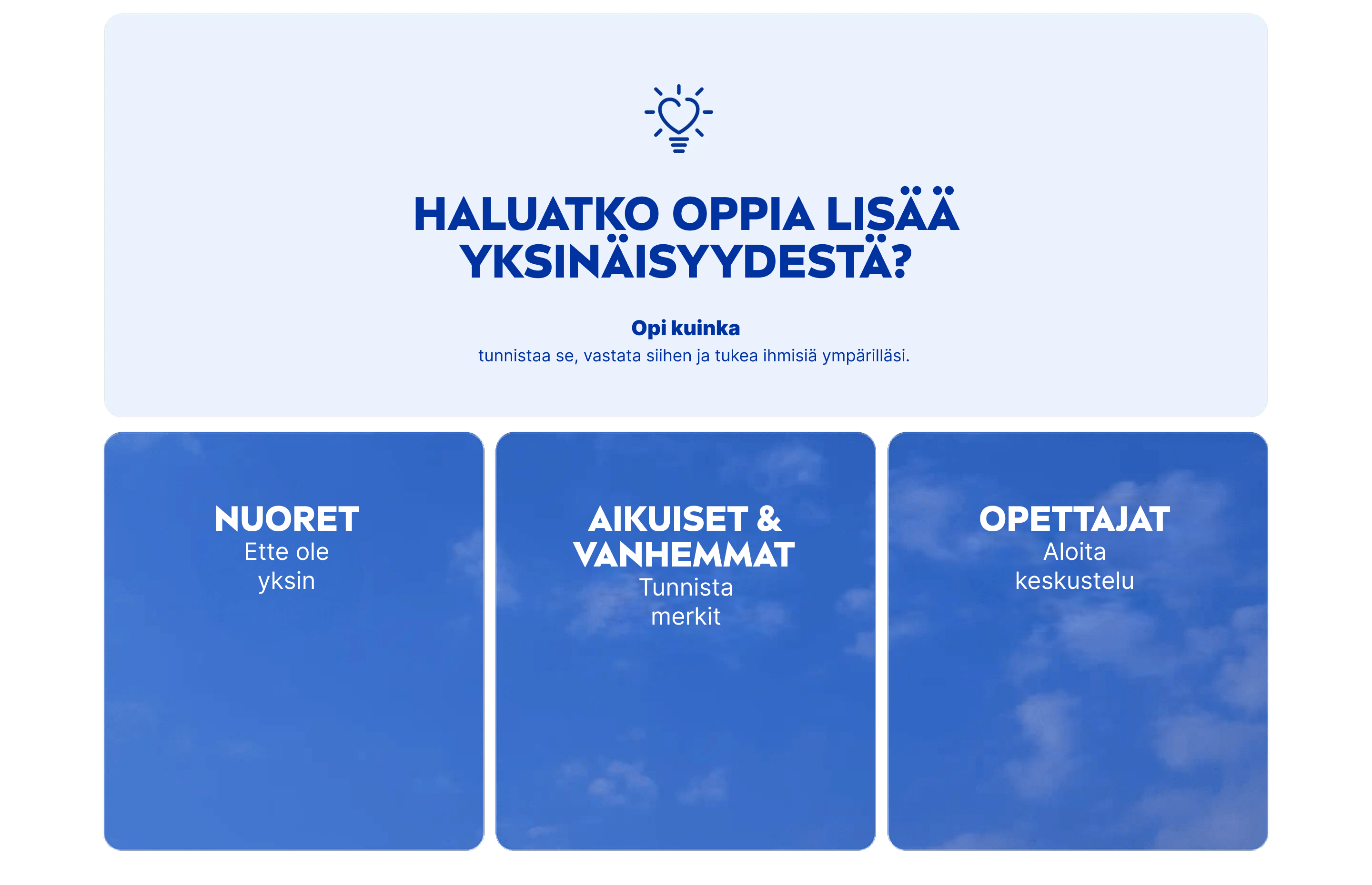 Haluatko oppia lisää yksinäisyydestä?