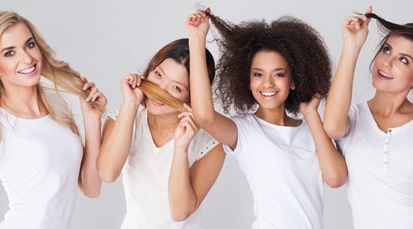 diferentes tipos de cabelo