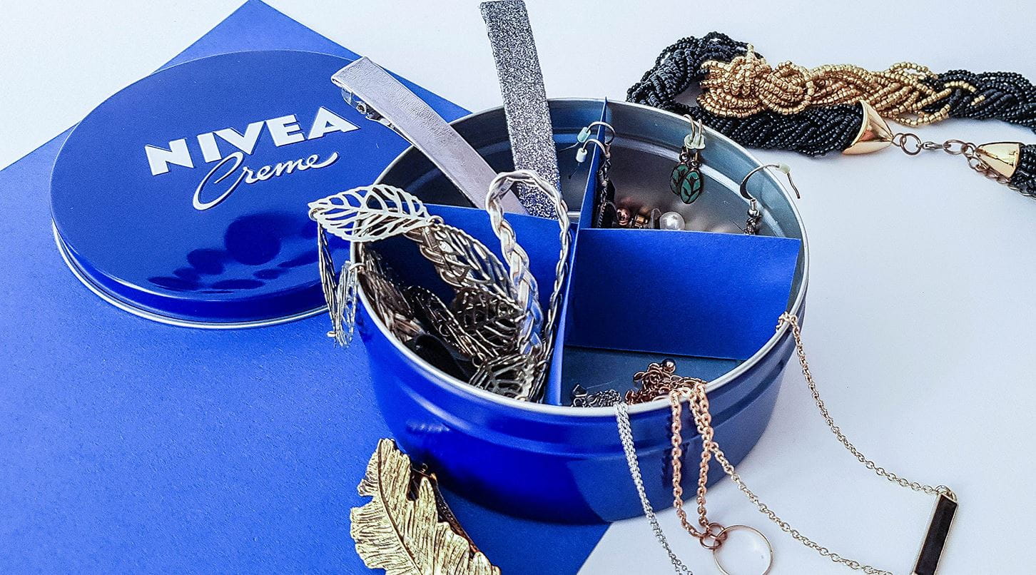 guarda joias lata NIVEA