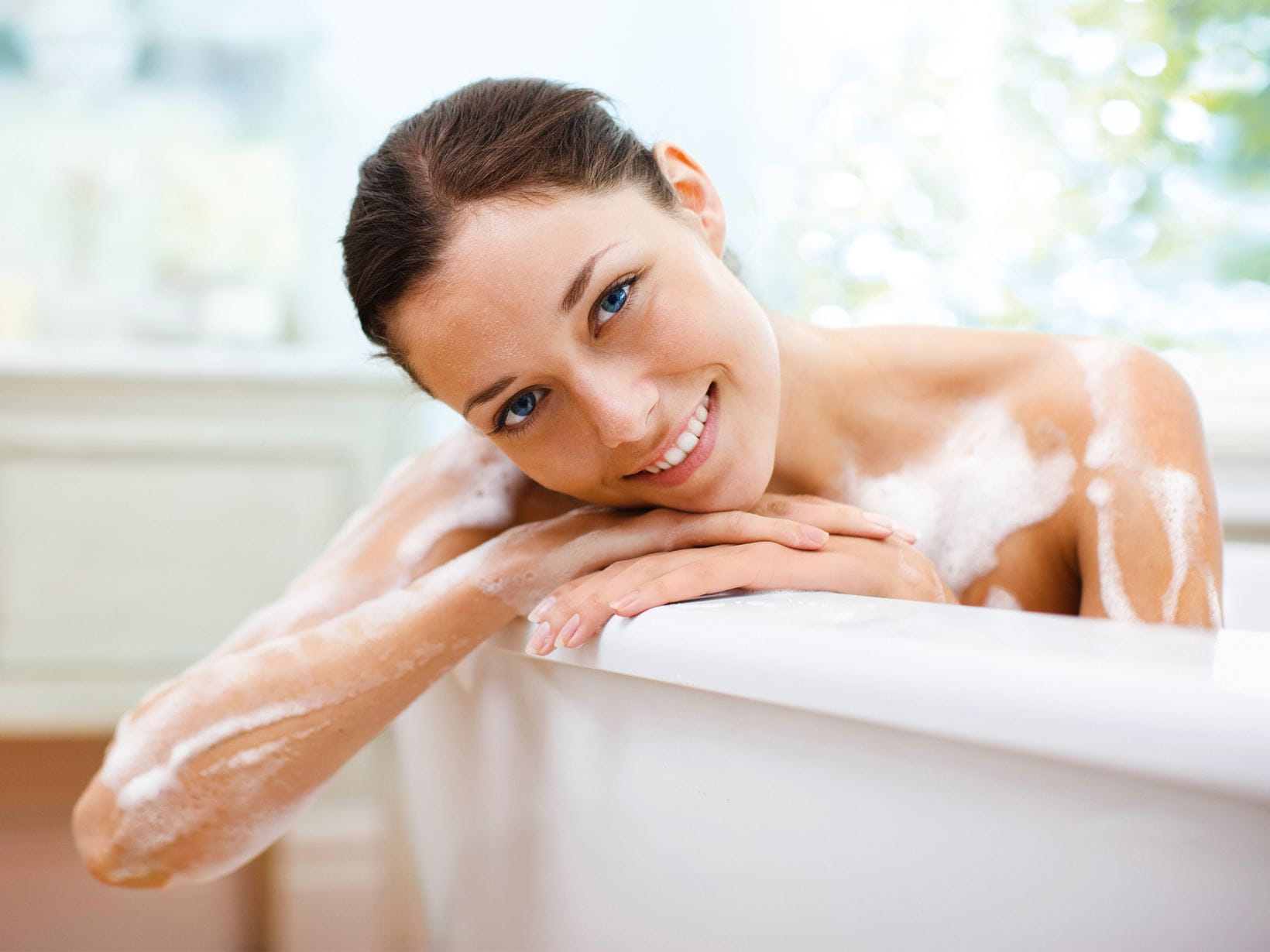 Woman in bathtub