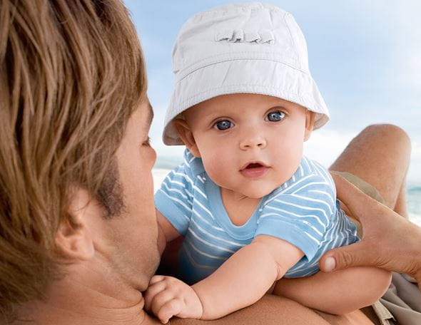 baby wearing best childrens sun cream