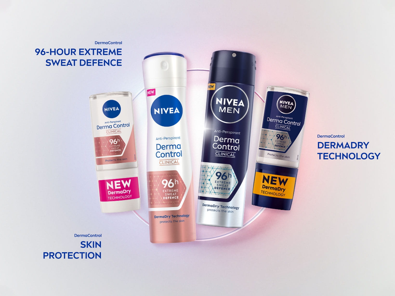 96H SWEAT DEFENCE WITH SKIN PROTECTION, SKIN PROTECTION & DERMADRY TECHNOLOGY