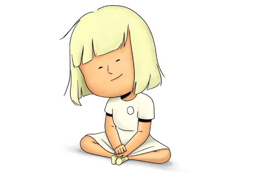 Ένα εικονογραφημένο σκίτσο της Σάρλοτ, η οποία έχει μια σπάνια πάθηση, που ονομάζεται ερυθροποιητική πρωτοπορφυρία.